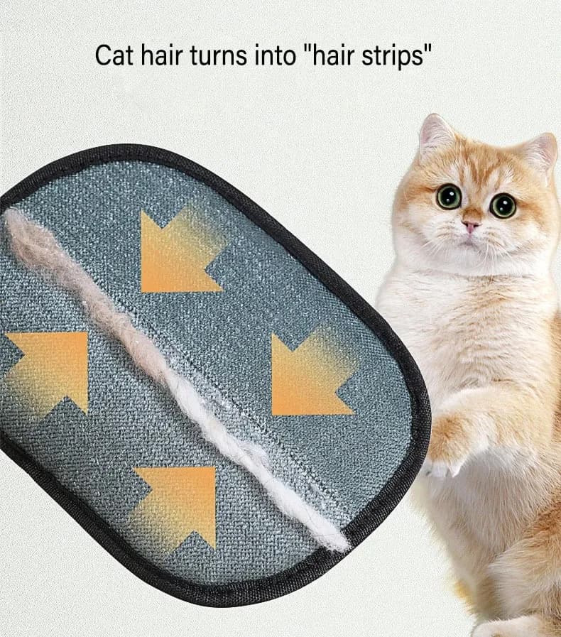 Guanto per la rimozione del pelo di gatti e cani, spazzola per la rimozione del pelo di animali domestici, strumento per la pulizia della casa, guanto riutilizzabile per la toelettatura