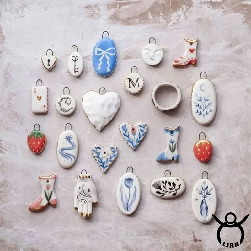 2025 Nuovo ceramico in acciaio inossidabile INS pittura colorata accessori fai da te collana smaltata creazione di gioielli accessori pendenti