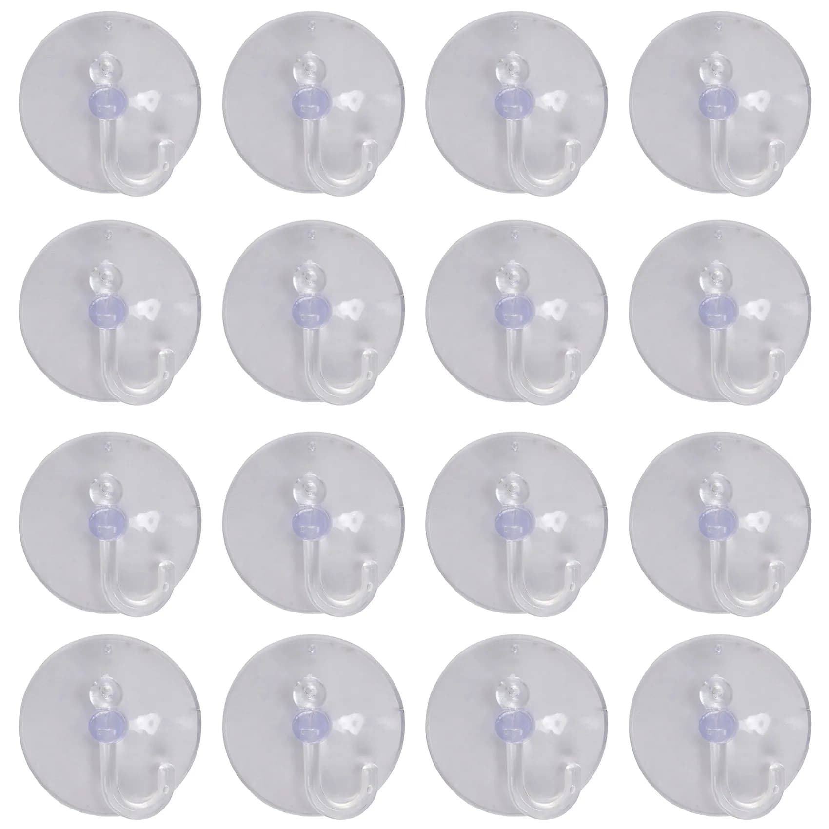 Ventose 20 X ventose in plastica trasparente con ganci in metallo decorazione per finestre ventosa per armadietto perfetta per appendere decorazioni natalizie