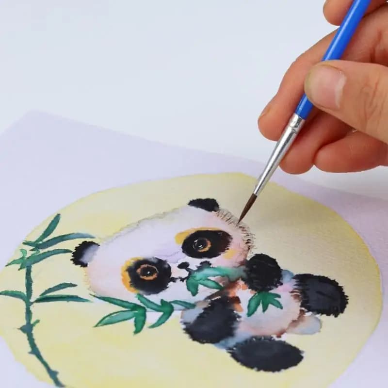 1Set Painting Brushes Set Art Round Flat Hair Nylon Hair Paint Brush For Oil Acrylic Watercolor Kids/Artists/Beginners/Students