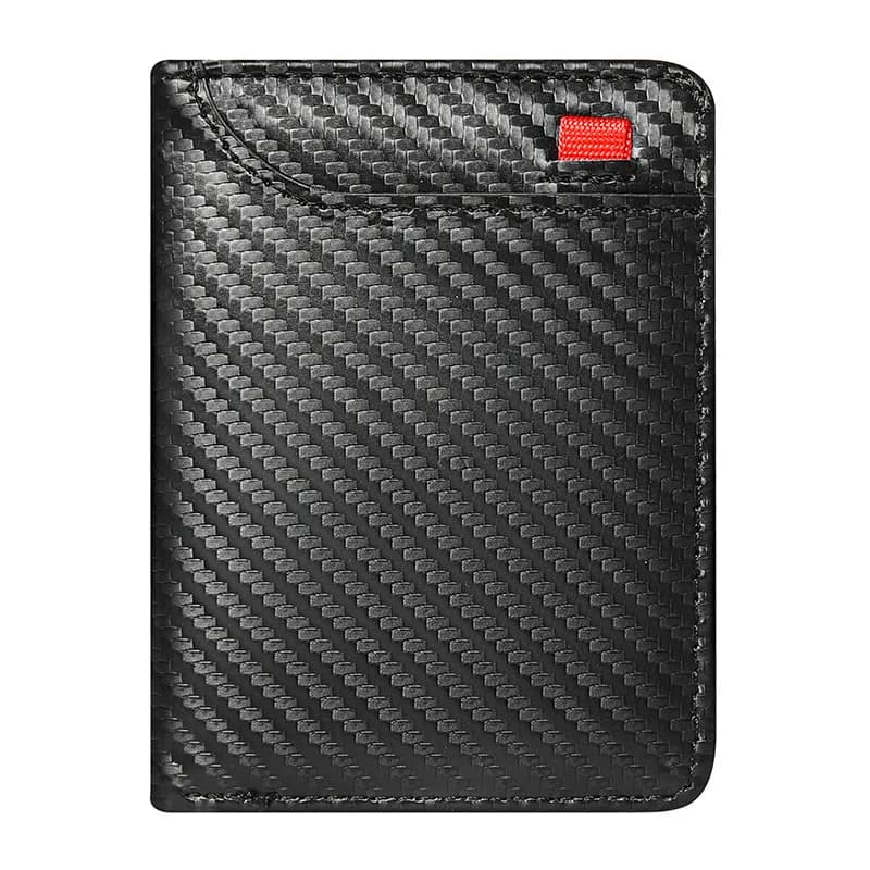 Luxury Men's Wallet Carbon Fiber Wallet Small Leather Slim Wallets Fashion Card Holder Pocket RFID Protect Wallet 2026