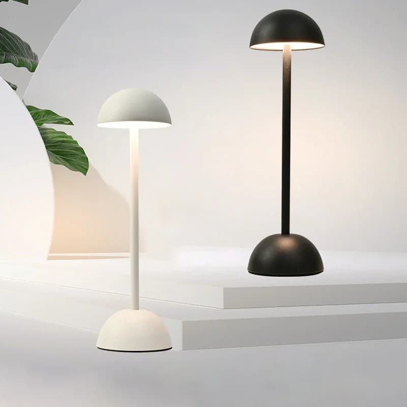 Lampada da tavolo a fungo a LED nordica Touch USB ricaricabile per apparecchio Casa Camera da letto Dormitorio Studio Decorazione da comodino Luce da scrivania notturna