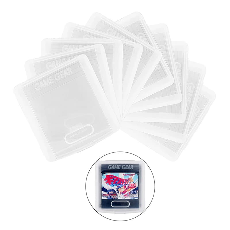 (BBQ4)Single Game Card Cartridge Storage Display Box For Game Gear Cart GG Clear Replacement GameGear Protective Case