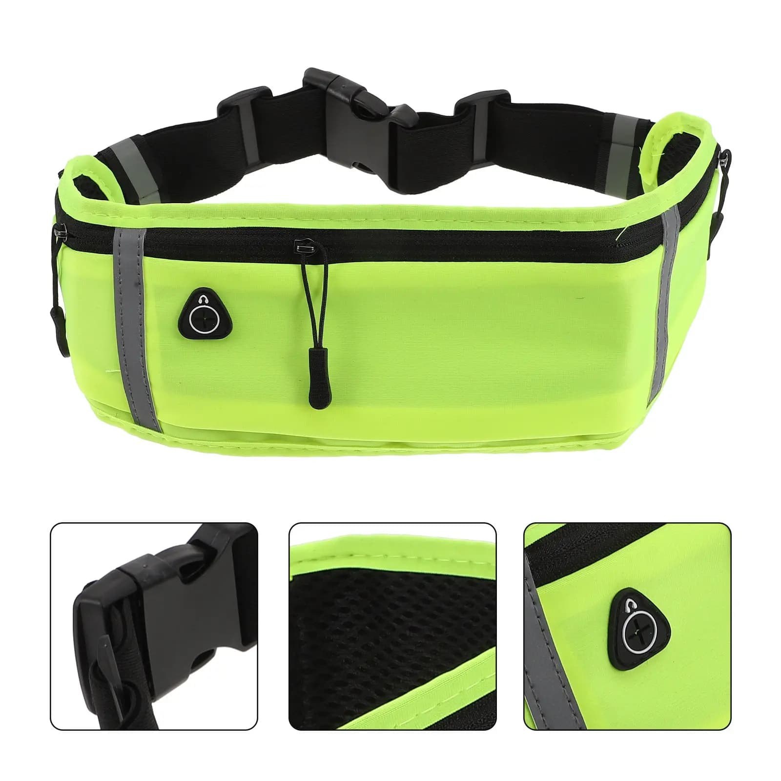 Sporty Waist Bag Waterproof with Adjustable Belt, Reflective Safety Strip, Comfortable and Ergonomic for Music and Phone