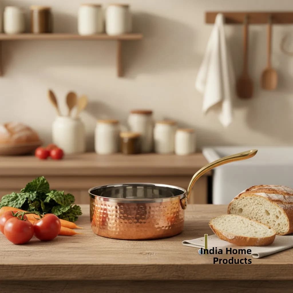 Singe-Handle Copper Bowl Stainless Steel Utensils for Restaurant Southeast Asian Nordic Style Hotel Dining Utensils