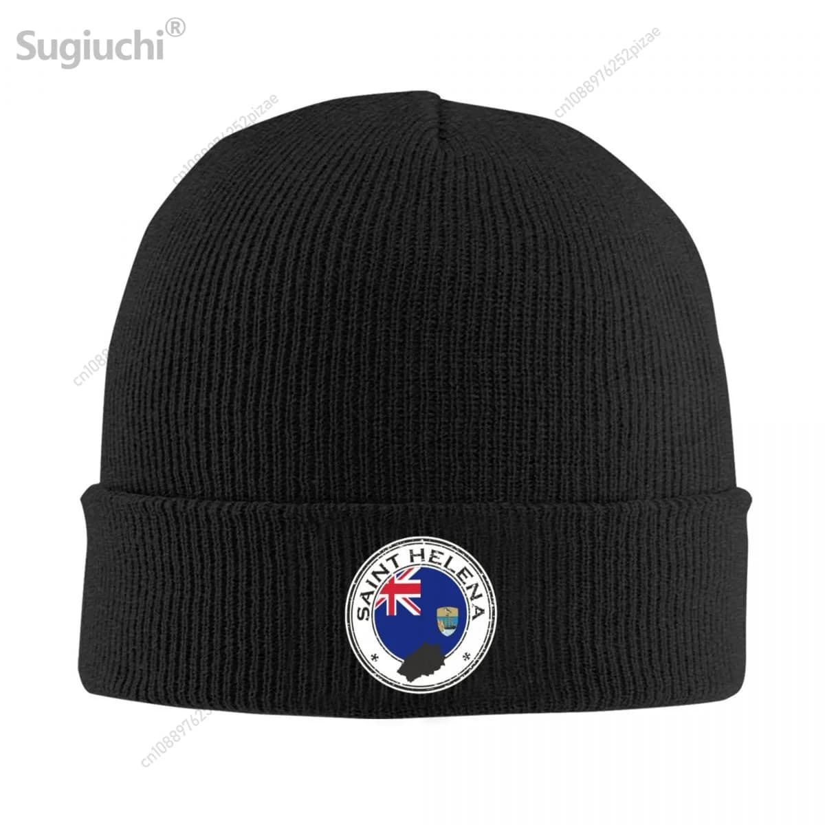 Bandiera di San Helena con mappa Beanie Bonnet Cappelli lavorati a maglia Uomo Donna Cool Unisex Adulto Berretto invernale caldo per regalo
