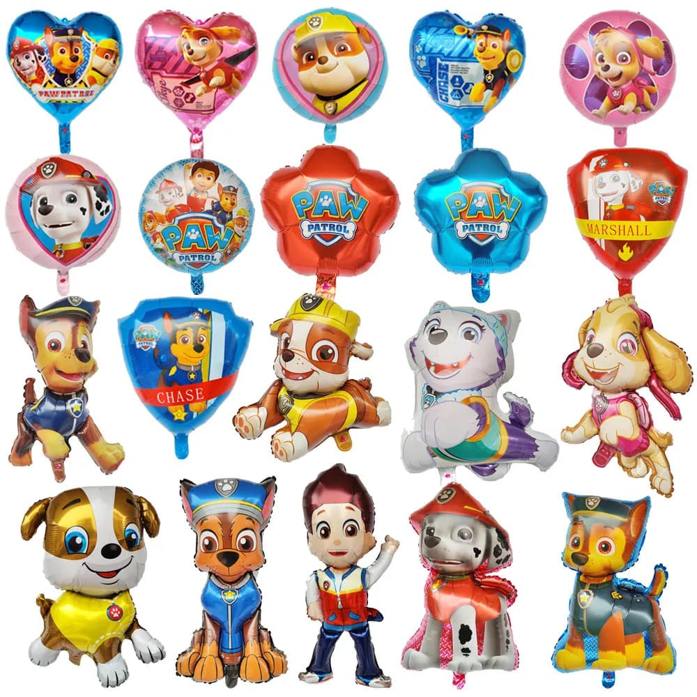 Foil Paw Patrol Balloons Cartoon Dog Balloon Ryder Chase Skye palloncino in alluminio giocattoli per bambini decorazioni per feste di compleanno Baby Shower Globos