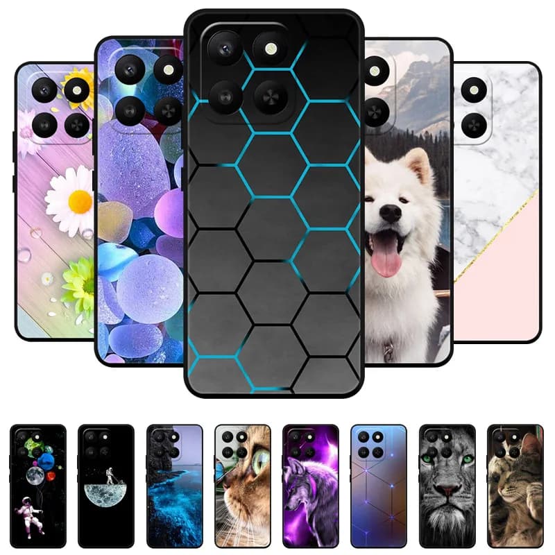 For Honor X7D HonorX7D Case Slim Soft TPU Black Matte Fashion Lovely Phone Case For Honor 400 Smart 5G Cover Protective Shells