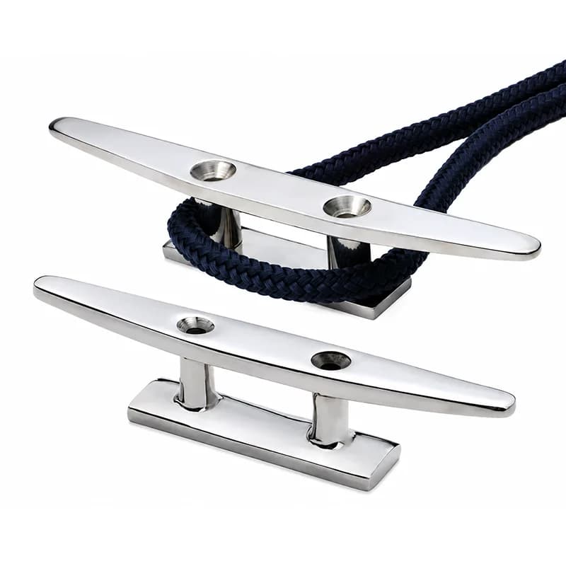 316 Stainless Steel Boat Cleat 4-10 Inch Marine Mooring Bollard Dock Rope Tie Down Horn Cleat for Yacht Kayak Deck Hardware