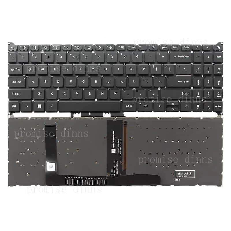Tastiera retroilluminata US per Acer Aspire A315-510P A515-47 A715-52 Nitro V15 ANV15-51