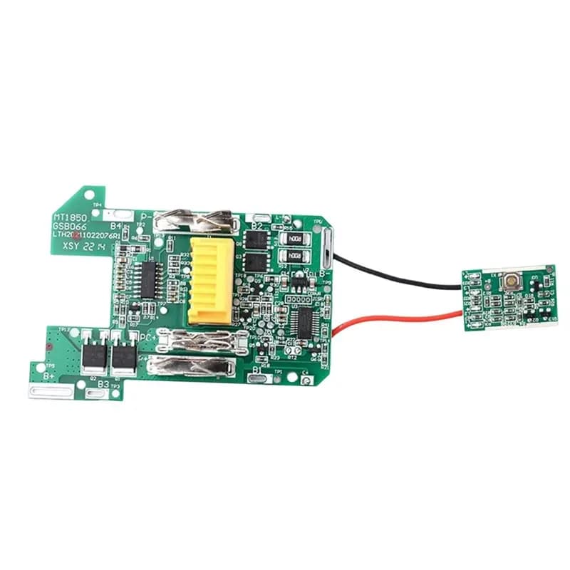 Scheda Circuito per Batteria Li-ion 18V AT43-BL1830B con Display di Potenza Elettrica e Meccanismo di Sicurezza per Protezione da Sovraccarico