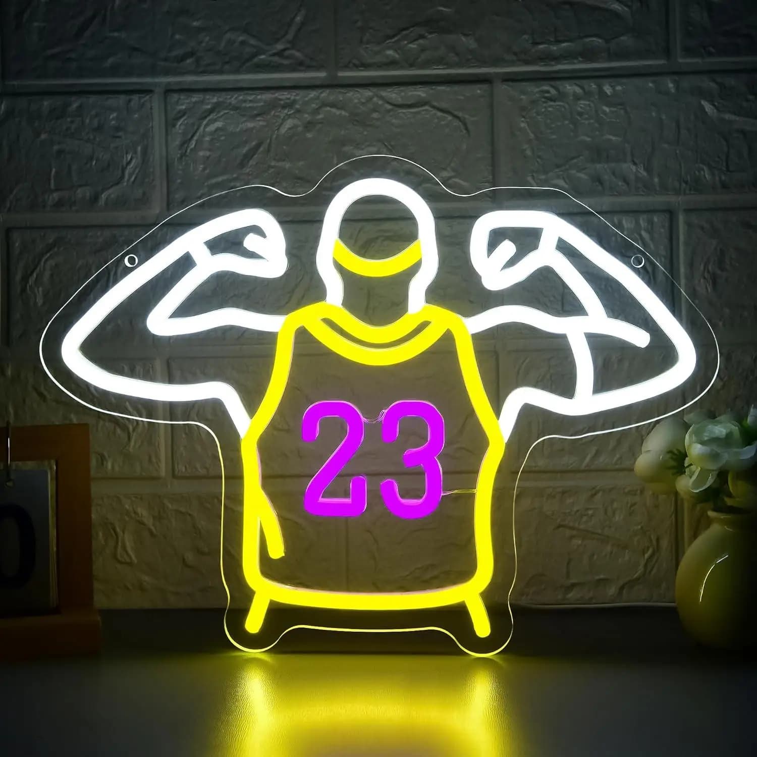 Teaches Neon Shaped Basketball Ball, USB Neon Lights Dimmable for Bedroom, Games Room, Man Cave, Sports Bar, Birthday Gift for Basketball Fans