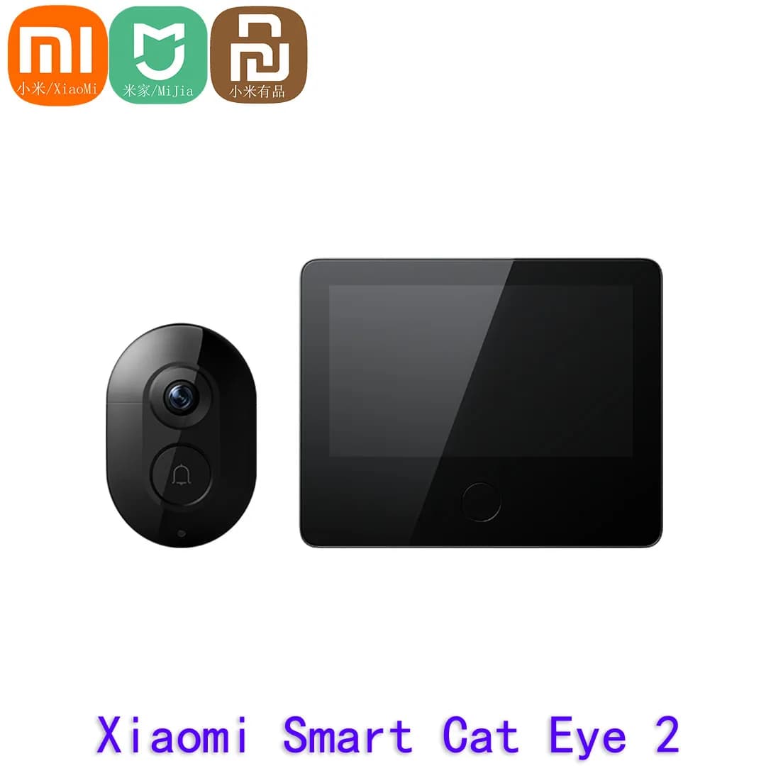 Xiaomi Smart Cat Eye 2 HDR Schermo da 5 pollici 3MP Mijia HD Fotocamera 180 ° Campanello citofono per visione notturna a infrarossi con obiettivo grandangolare da 940 nm