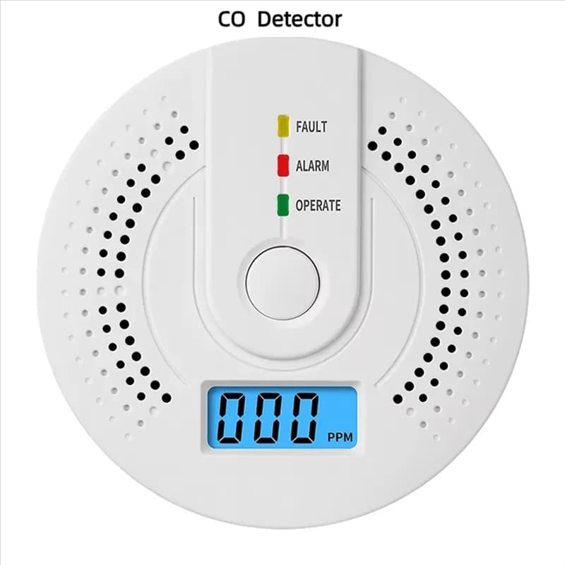 [LXYA68Z!] Rilevatore Digitale di Monossido di Carbonio con Allarme Sonoro e Luminoso, Sensore a Batteria, Misuratore di Gas CO con Indicatore LED