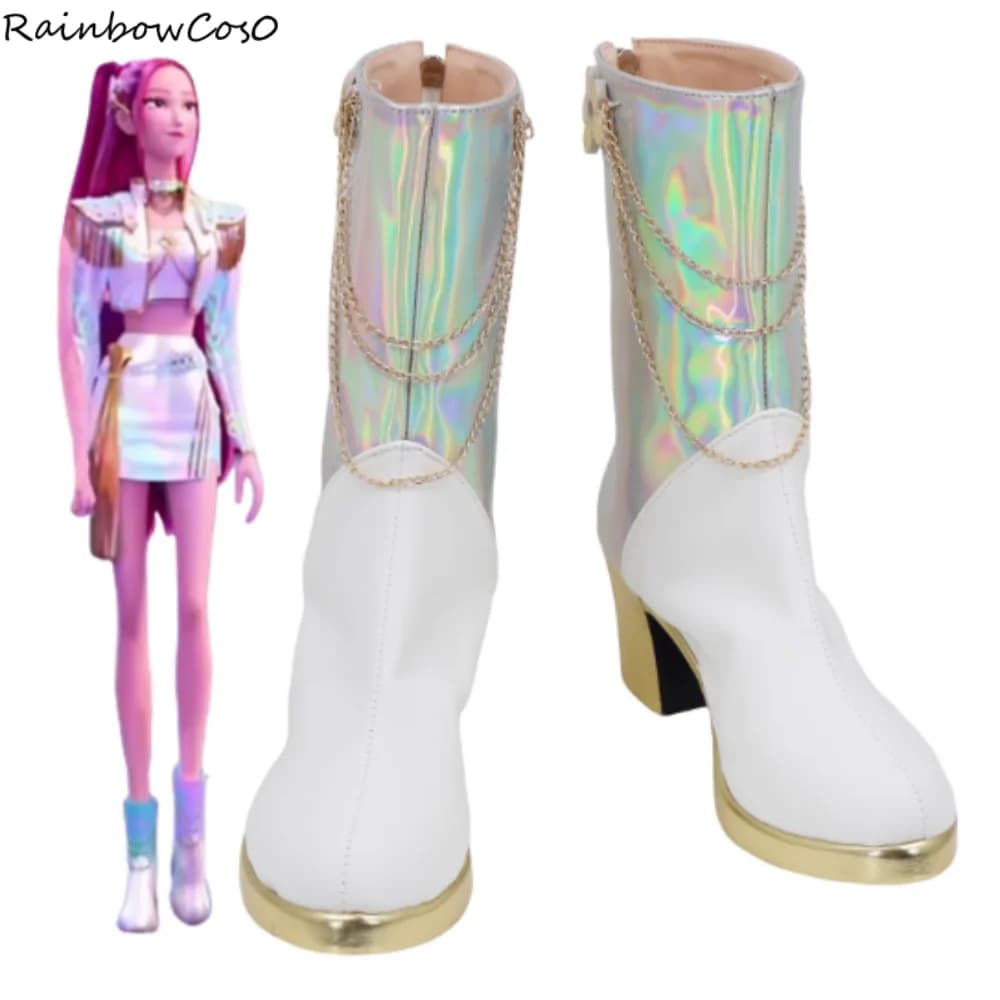 Mira Cosplay Scarpe Stivali Gioco Anime Party Halloween RainbowCos0 W5078