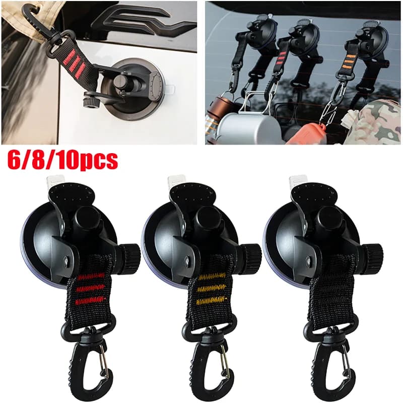 6/8/10 pezzi ganci di fissaggio per tende auto da viaggio arrampicata appendiabiti portatile aspirapolvere grucce resistenti ventose camper