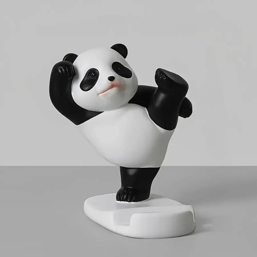 [Panda Phone Holder] 1pc Panda Shape Phone Holder, Adjustable, Suitable for Smartphones, Cute Panda Shape Phone Holder, Cute Roo