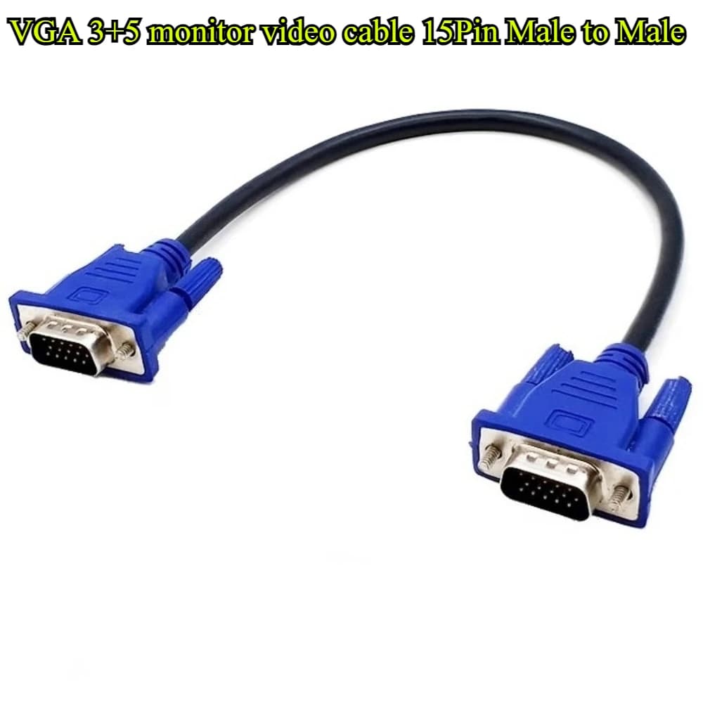 Cavo VGA a VGA Connettore convertitore di estensione video da 15 pin maschio a maschio per adattatore TV PC per proiettore schermo monitor computer