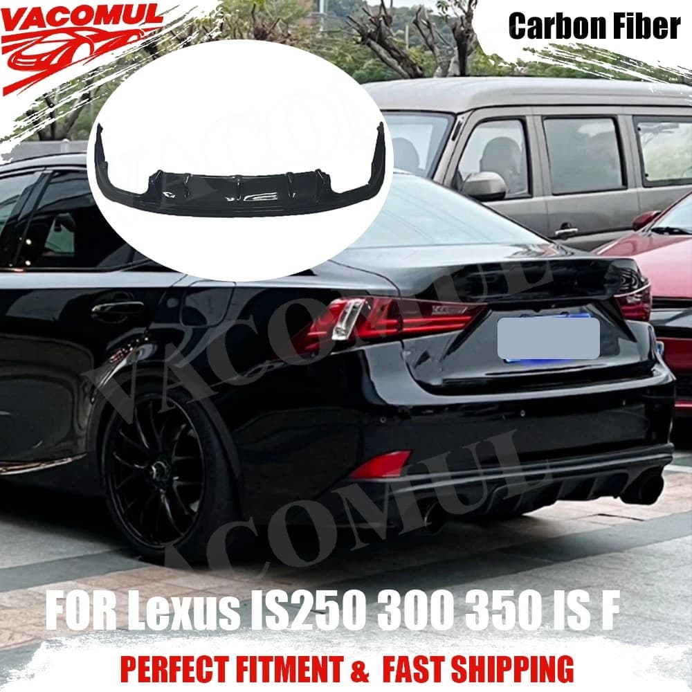 VACOMUL Carbon Fiber/FRP Car Rear Bumper Diffuser Lip Spoiler For Lexus IS250 300 350 IS F Sport Sedan 4Door 2014-2016 BumperLip