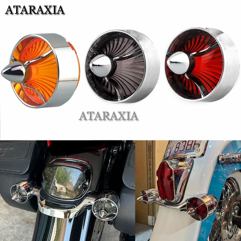 Lenti ABS per moto Indicatori di direzione Indicatore luminoso Copriobiettivo per Harley Sportster Dyna Davidson Street Glide Road