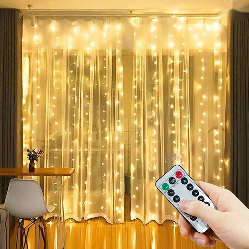 Luci a LED 3Mx1M/2M/3M USB, Ghirlanda Luminosa per Capodanno, Matrimoni, Feste, Natale, Decorazione Casa e Tende