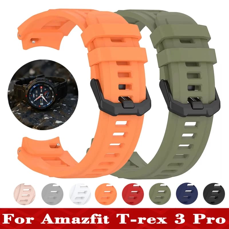 Cinturino in silicone ufficiale per T-rex 3 Pro 48mm cinturino sportivo per Amazfit T-rex3 Pro Smartwatch braccialetto accessori di ricambio 2025
