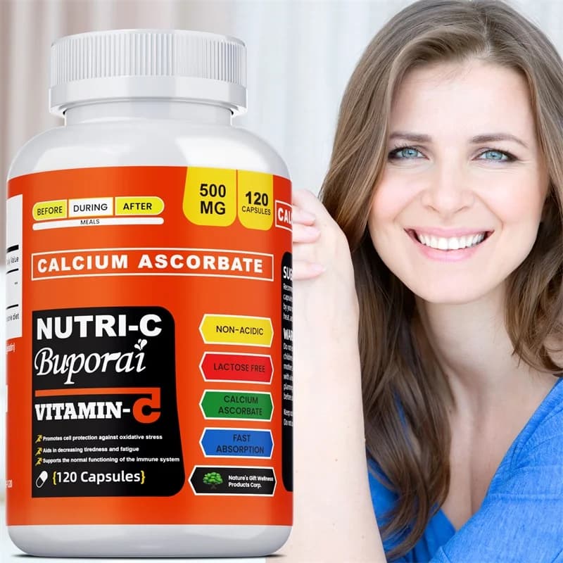 Vitamin C Supplement - Antioxidants Rich, Promotes Skin, Nails and Hair Health, Immunite System and Collagen Supplement