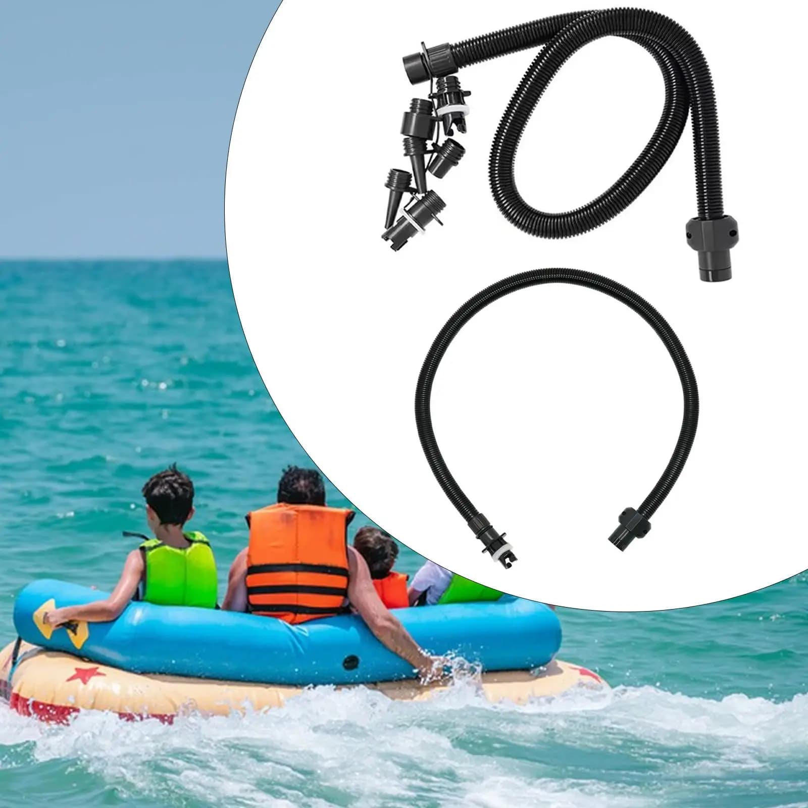 Tubo della pompa d'aria Tubo gonfiabile della pompa d'aria Tubo del tubo dell'aria della pompa di gonfiaggio da 1 m per tenda gonfiabile, barca a remi, paddle board, kayak