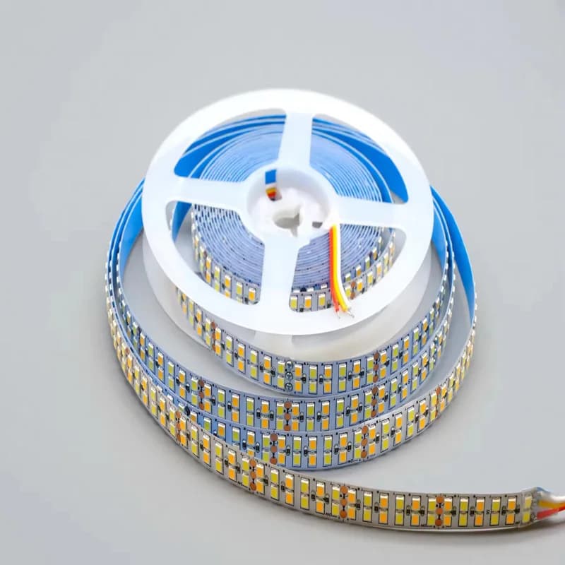 Striscia LED CCT 5M DC12V 24V 28W/M 20W/M 336 LED/M 240LED/m Doppio bianco + Bianco caldo 3000K 4000K 6000K Nastro LED flessibile regolabile