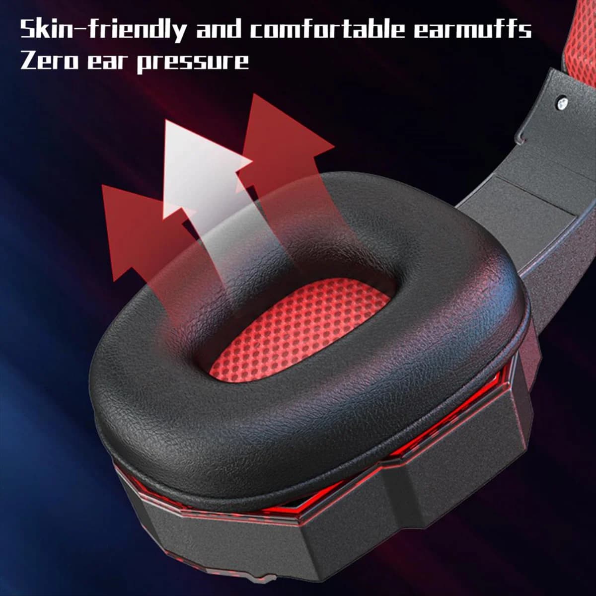 A97ZZ Wireless Headphones Game Headphones Surround Sound RGB Gaming Headphones with Microphone for PS4 PC Switch Gamer Black Blue