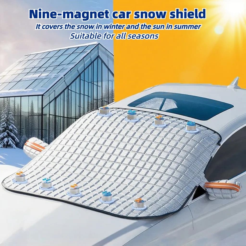 Scudo da neve per auto Protezione magnetica per neve e ghiaccio per auto Parabrezza per finestra Parasole Parabrezza anteriore posteriore Blocco di copertura Visiera