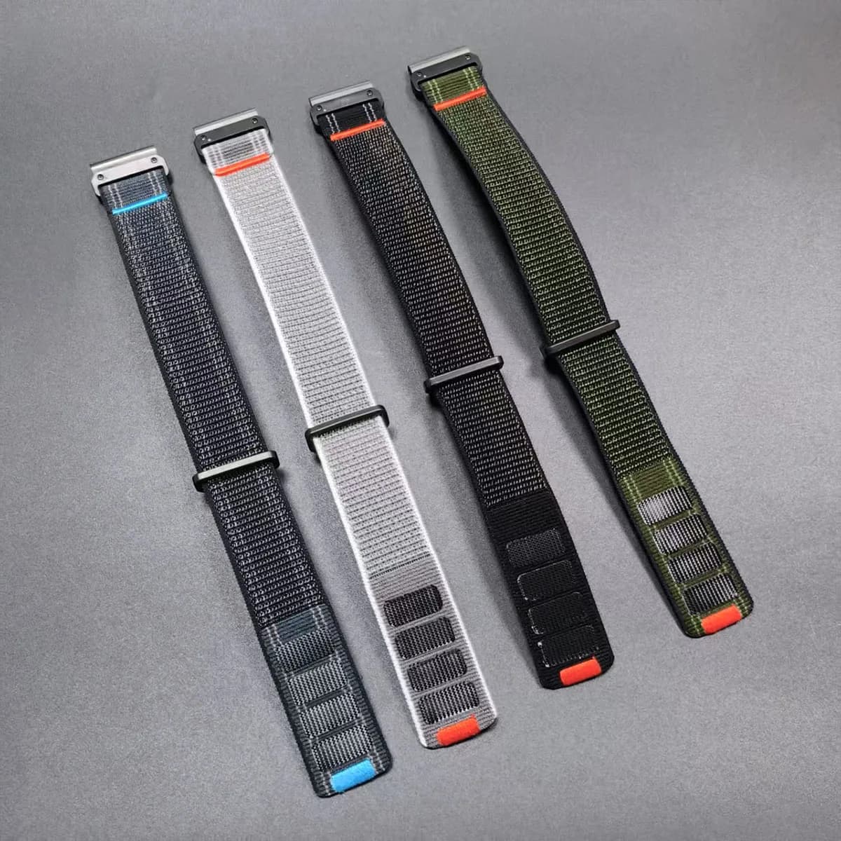 Cinturino per orologio da 26/22mm per Garmin Quatix 8/Fenix 8pro E 7 7X 6 6X 5plus cinturino in nylon Descent Mk3i/Instinct 3 2X braccialetto in velcro
