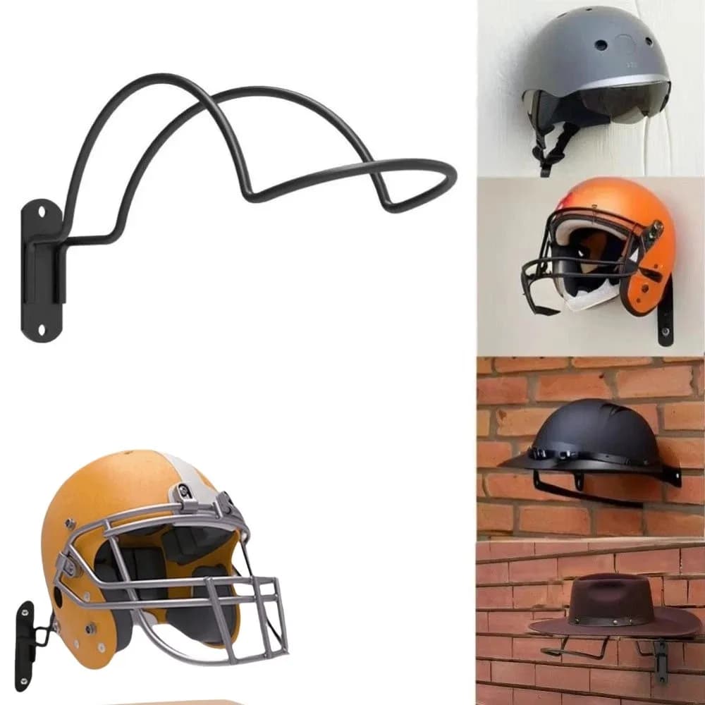 Appendiabiti da parete in metallo Portaoggetti per casco Salvaspazio Robusto appendiabiti da parete Forte carico multifunzionale