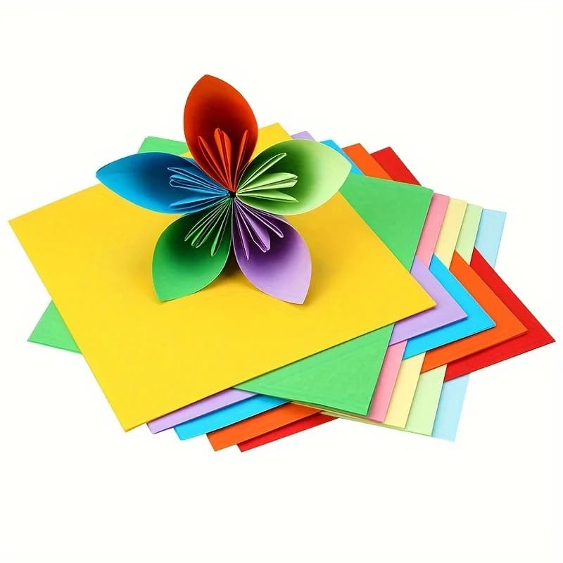 200 high-quality cardboard set with 10 vibrant colors, high-quality paper products for origami, handicrafts, office supplies, scrapbooking, sewing - high-quality paper products consumables