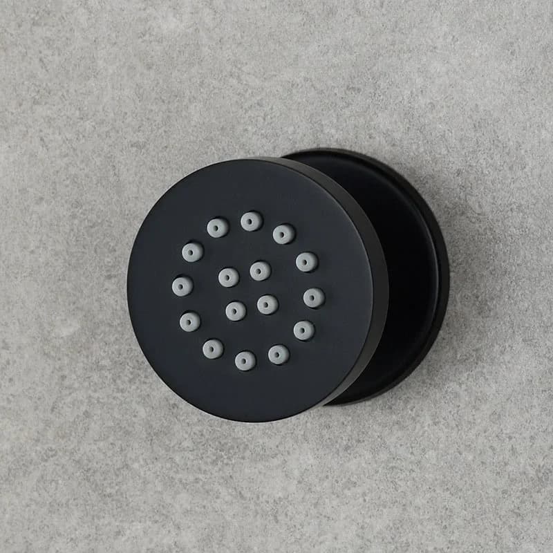 Spray per il corpo in ottone Doccia rotonda Getti per doccia massaggi montati a parete Accessori per rubinetti per soffione doccia a scomparsa per bagno