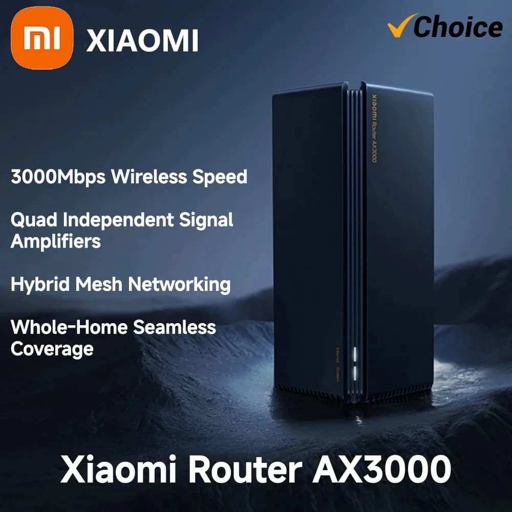 Router Wi-Fi Xiaomi AX3000 Originale, Ripetitore Gigabit, Amplificatore di Segnale, Wi-Fi 6, VPN, Super Mesh 5GHz, App Mijia - Versione CN