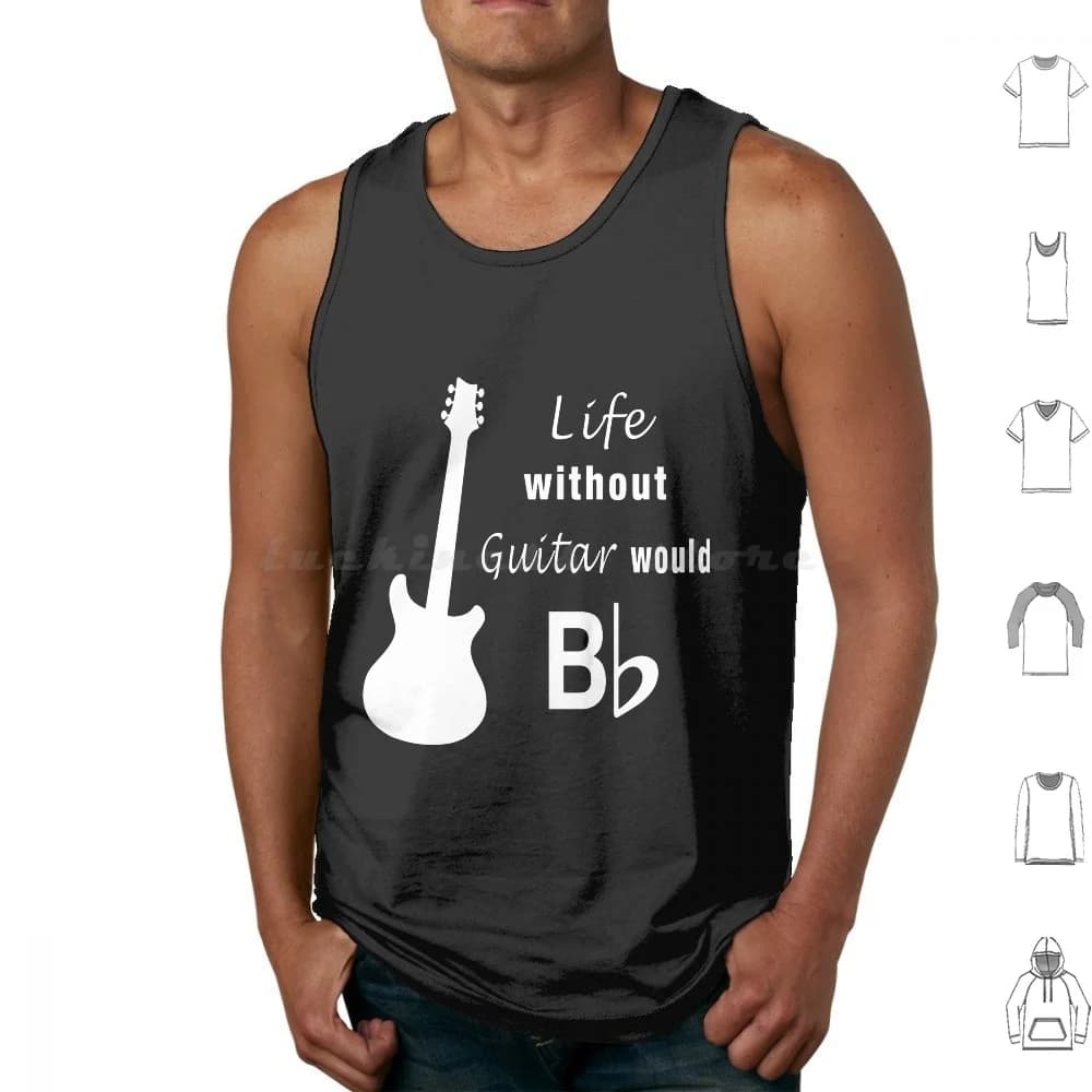 Gitarre Life senza canottiere per chitarra Canottiera senza maniche Guitarrista Guitarrista Duro piatto Idea Citazioni Divertenti