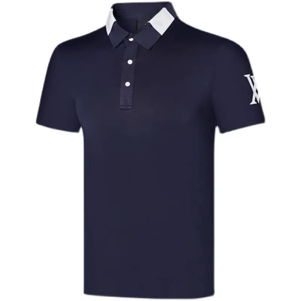 Golf Clothing Men Brand Breathable Quick Drying Polo Shirt Short Sleeved Lapel Loose Golf T Shirt