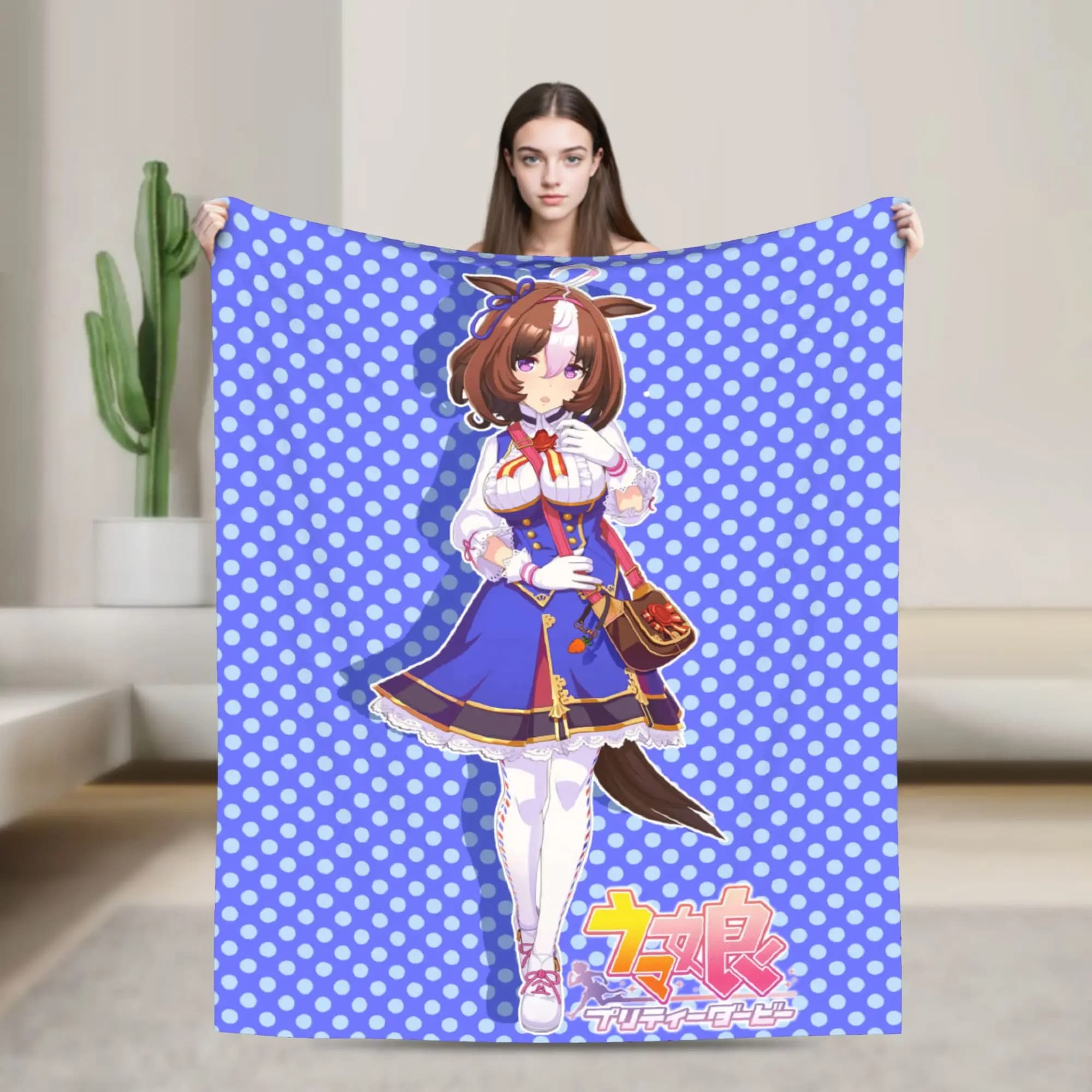 Meisho Doto UmaMusume Pretty Derby Blanket Super Warm Print Plush Throw Blanket For Girls Boys Couch Bed Bedspread Bed Cover