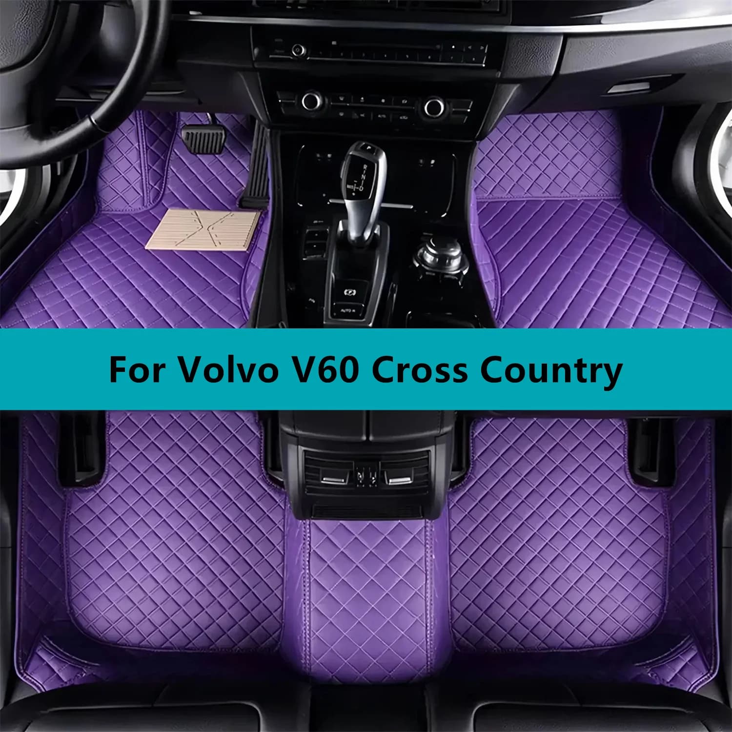 Tappetini per auto in pelle per Volvo V60 Cross Country 2015 2016 2017 2018 2019 2020 Tappetini per auto impermeabili per tutte le stagioni