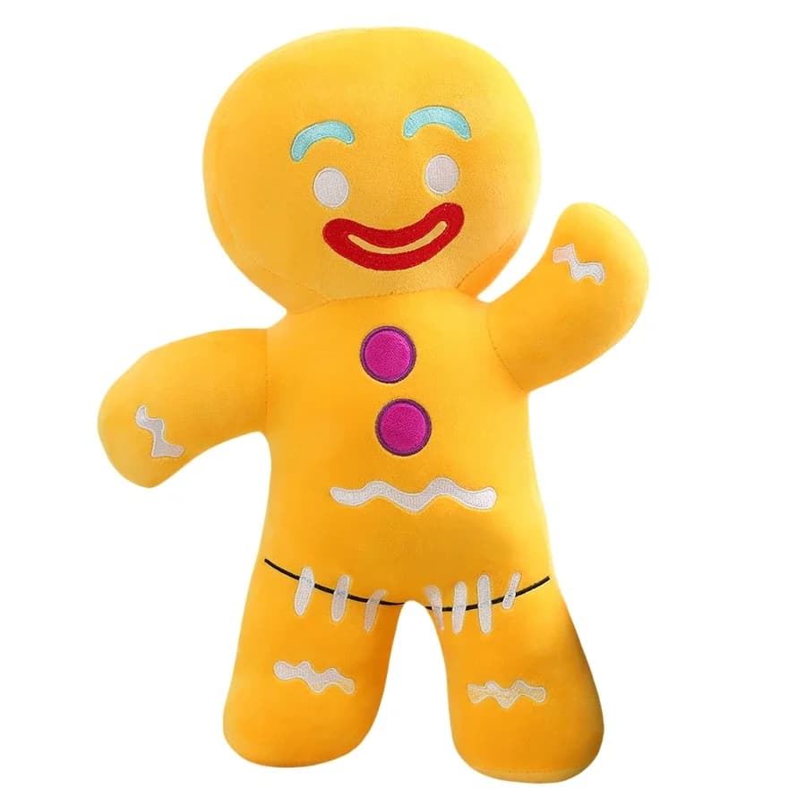 Regali all'ingrosso Hot Kawaii Gingerbread Man Peluche Bambola Divano Decorazione Simpatico biscotto Uomo Peluche Portachiavi Ciondolo morbido Regali