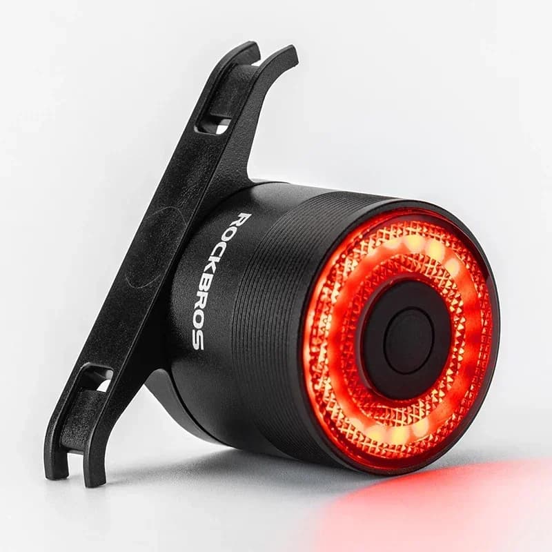 ROCKBROS Bicycle Rear Light MTB Road Bike Night Cycling Rear Light Intelligent Brake Sensor Spia Waterproof Bicycle Accessories