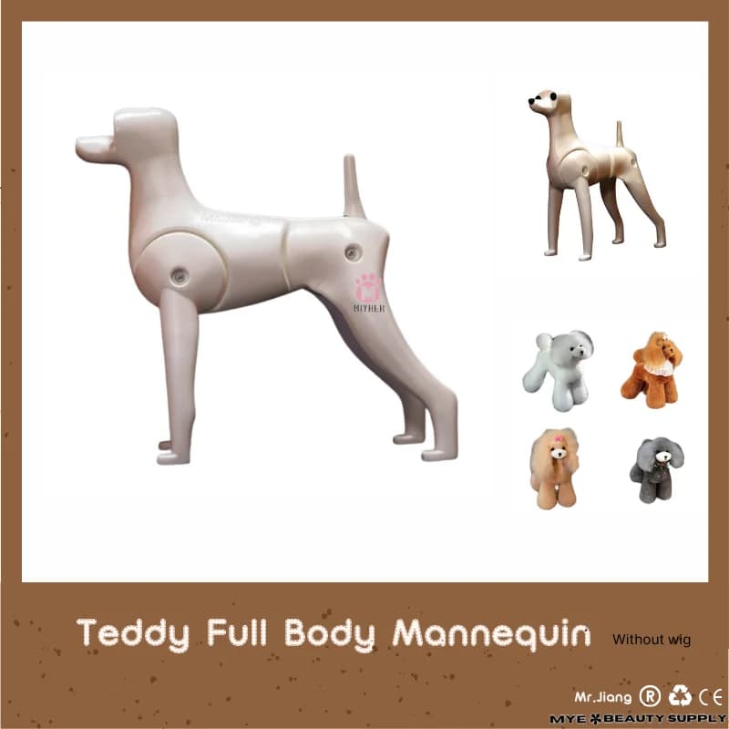 Toelettatura modello cane Groomer taglio pratica uso parrucca cane modello orsacchiotto, acquista 5 pezzi pelliccia ottieni 1 manichino gratuito