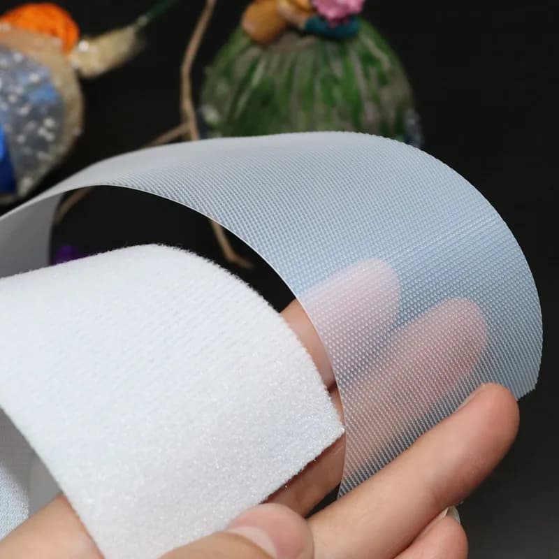 20/25/50mm nero bianco trasparente Hook loop tape Super Soft Baby pannolino abbigliamento fai da te nastro di fissaggio autoadesivo senza colla