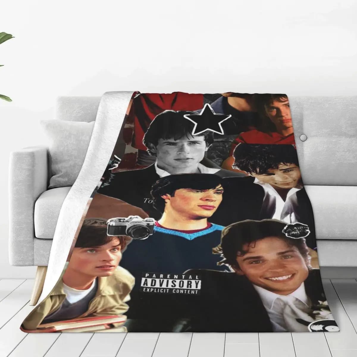 Vintage Tom Welling Heated Rivalry Blanket Soft Warm Flannel Throw Blanket Bedding for Bed Living room Picnic Travel Home Couch