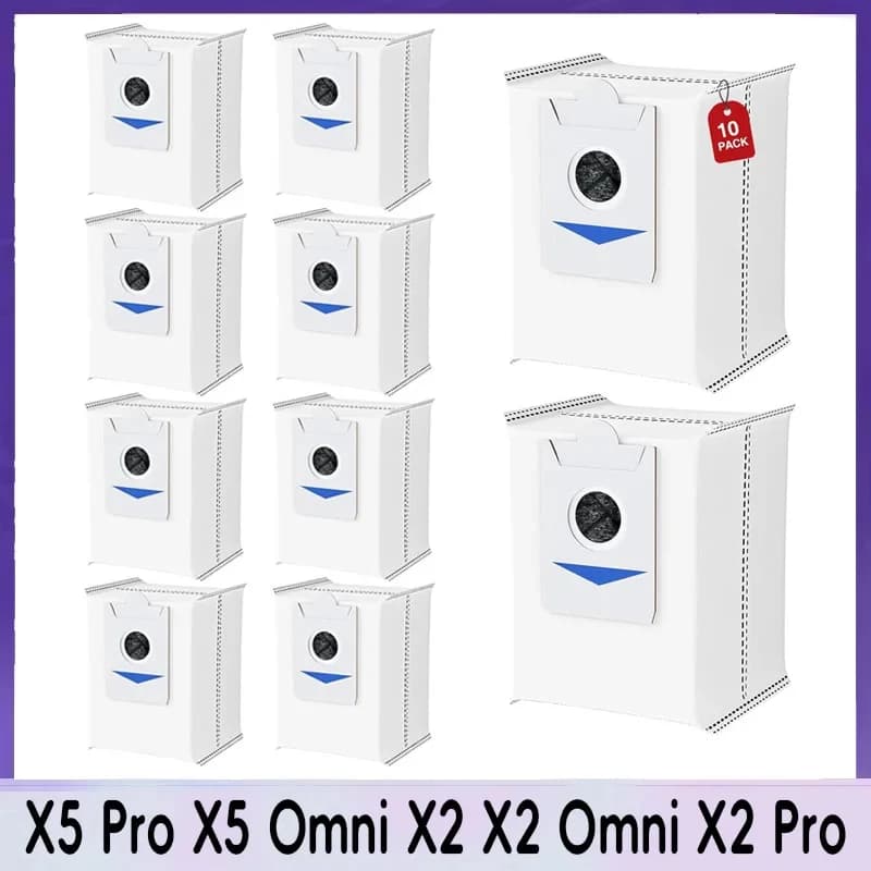 Sacchetti per la polvere per robot aspirapolvere Ecovacs Debot X5 Pro/ X5 Omni X2/X2 Omni/X2 Pro, accessori, sacchetti per rifiuti, ricambi sostituibili