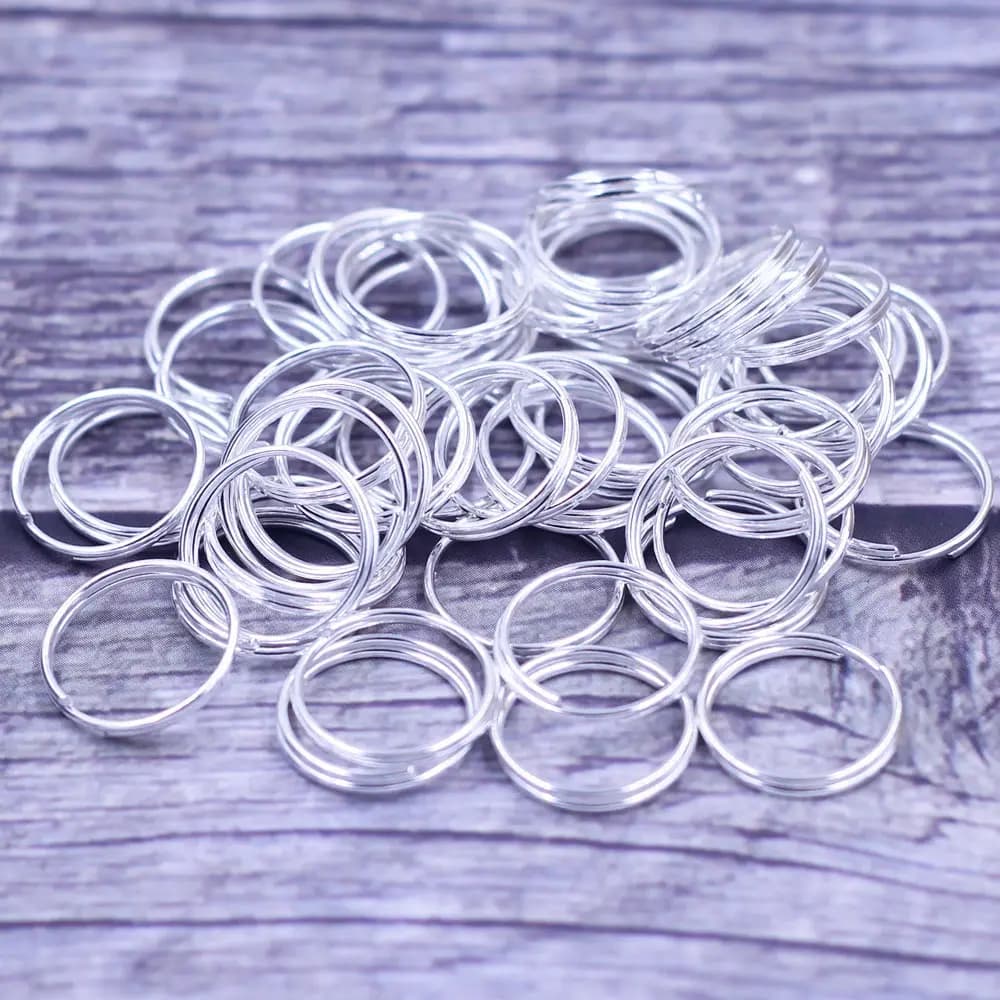 3000Pcs Silver Plated Double Loops Split Jump Rings 10mm
