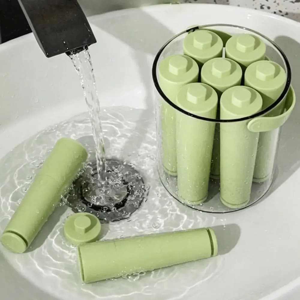 Ice Pop Maker 7 Cavity Long Ice Tray Non-Stick Easy Demold Ice Cream Molds Reusable Multifunctional Ice Cube Maker Coffee