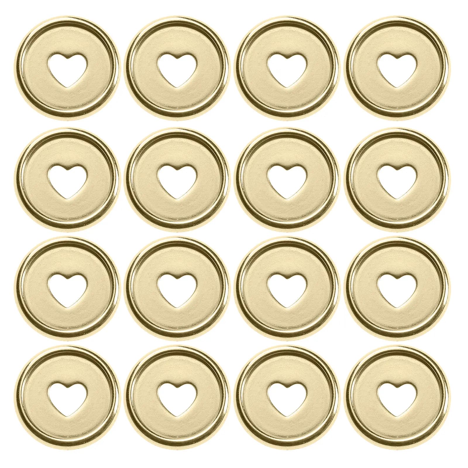 50 Pezzi Dischi in Plastica a Forma di Cuore per Rilegatura, Anelli Elettroplaccati Rotondi per Planner, Quaderni Discbound, Forniture per Scrapbooking