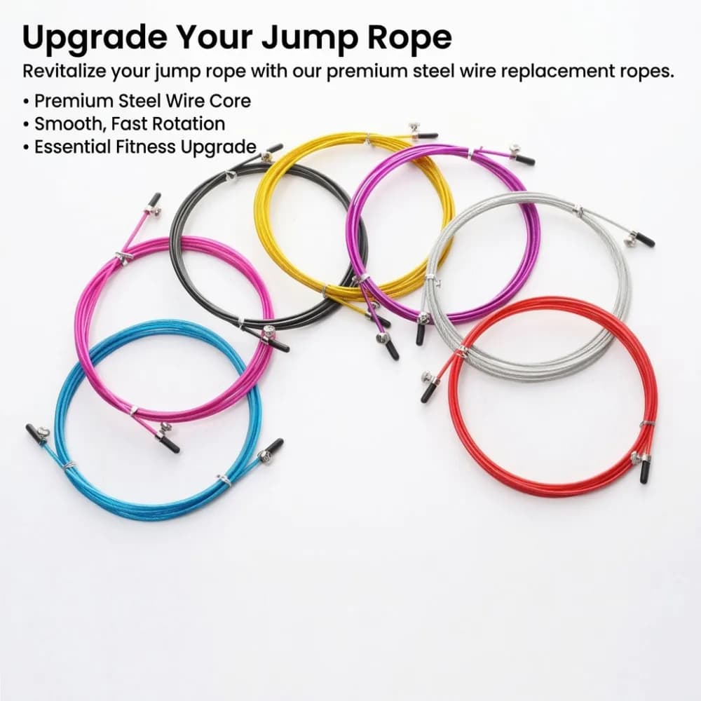 Steel Replacement Cable For Jumping Ropes Fitness Crossfit Speed Jump Rope Metal Wire With Locking Buckle Accessory Set